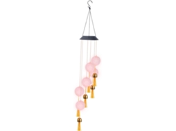 Luminária Solar Com Sino De Vento, Decorativa Para Exteriores, Prática E Durável. Gokoco