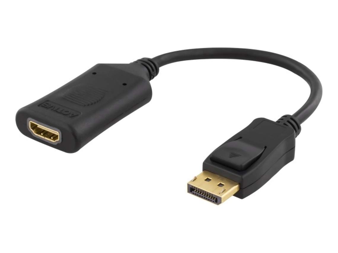 Deltaco Displayport Adaptador Hdmi, 4096x2160 60hz, 0,1m, Preto Slowmoose