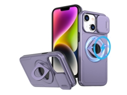 Capa Zruxe Compativel Com Iphone 14 (camshield - Magsafe - Ring Holder - Armor - Roxo)