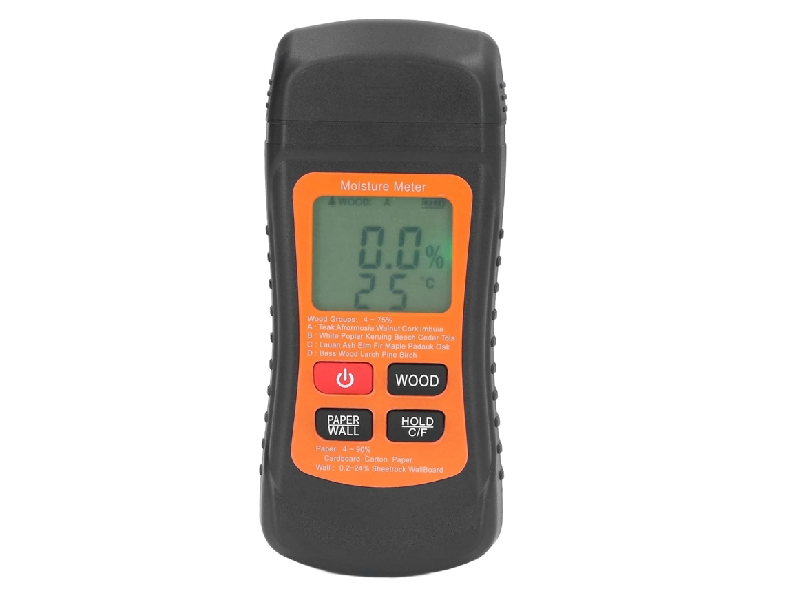 Medidor De Umidade Genérico, Detector Para Madeira, Instrumento Digital Inteligente Medição Temperatura E Com