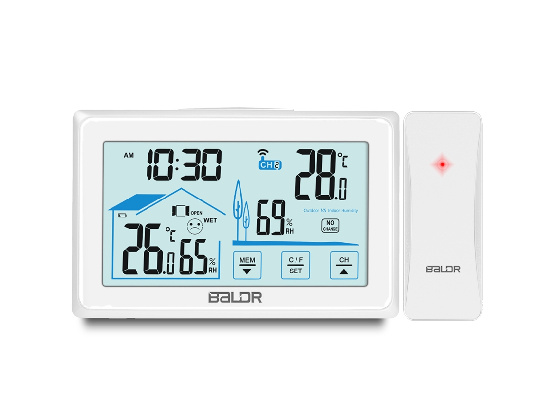 Estação Meteorológica Bd 910 Branca Com Visor Baldr