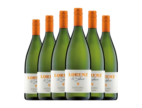 Vinho branco LORENZ & SÖHNE Riesling Semi-seco Semi-doce Nahe (1 L - 6 Unidades)
