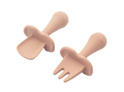 Utensílios para Bebés e Crianças para Auto-Alimentação Conjunto de Colher e Garfo para Desmame Guiado NEVEANCE