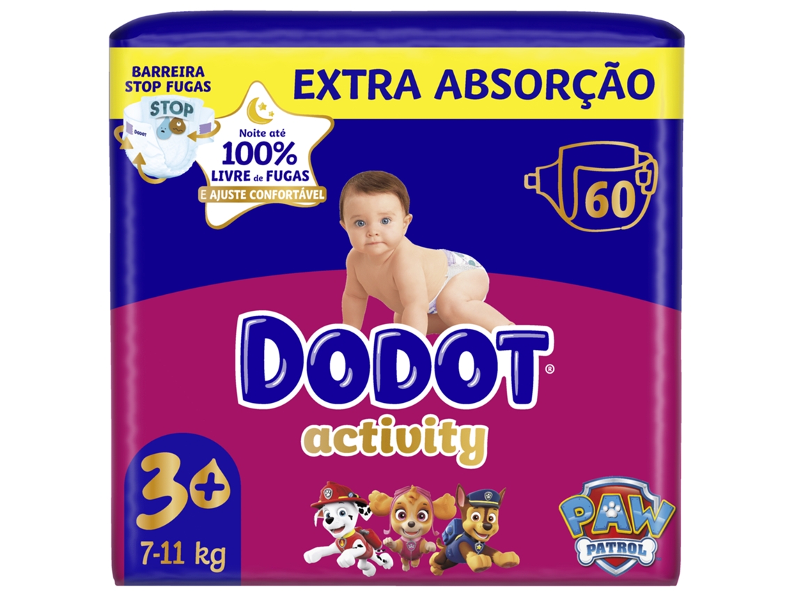 Fraldas Activity Extra 7-11kg T3+ Dodot