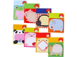 Conjunto com 5 blocos de notas autoadesivos, blocos de notas de parede soltos, artigos de papelaria fofos e estilosos, marcador para exposições.