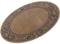 Prato De Mesa Consola Balacoo Em Latão Com Design Cobre Antigo E Signos Do Zodíaco, Um Acessório Decorativo Para