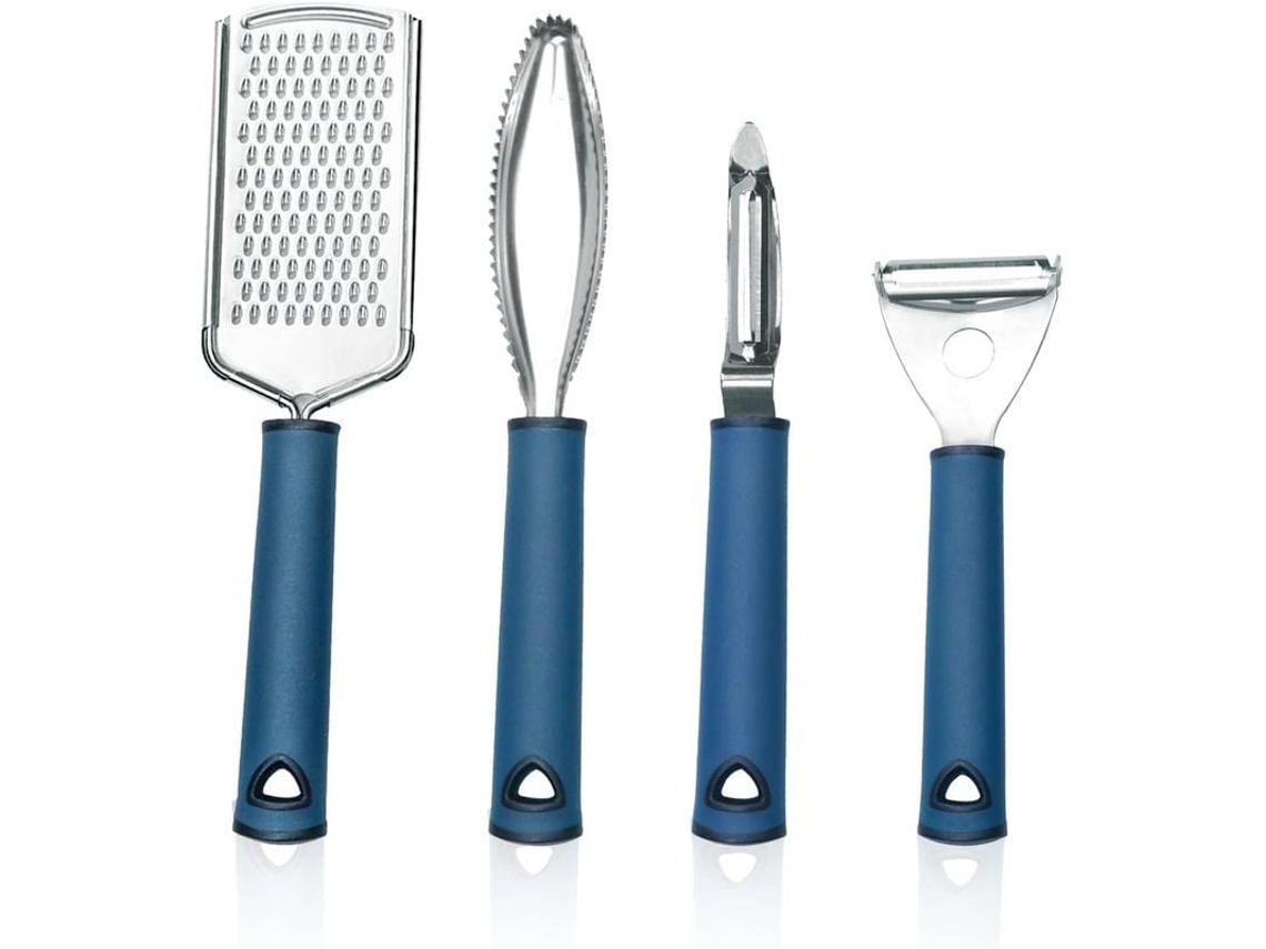 2026 pelador de Acero Inoxidable Multifuncional para Verduras Y Frutas Con Cuchilla Giratoria 4 Piezas