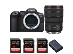 Eos R6 Mark Ii + Rf 24 70mm F/2.8 L Is Usm + 3 Sandisk 128gb Uhs ii 300mb/s + 1 Canon Lp e6nh + Ebook “20 Dicas para Fotos Que Impressionam” CANON