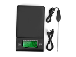 Balança Digital Multifuncional Com Visor Lcd Para Café, Cozinha E Alimentos, Com Temporizador E Termômetro. Aquaforge