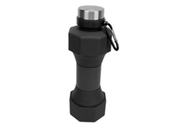 Garrafa de Água Plegável 650ml Dumbbell Preta