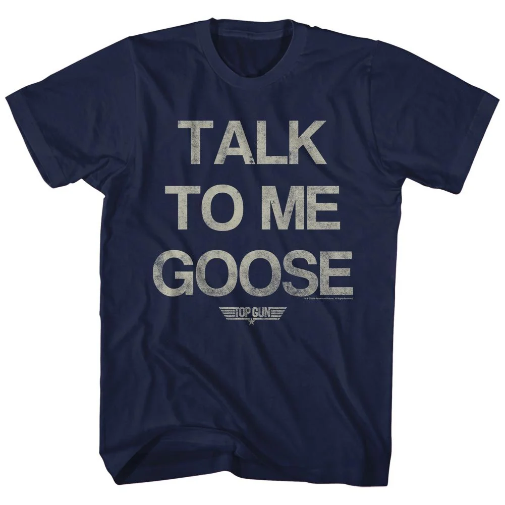 Rockinstone Top Gun Movie Talk Goose Navy Adult T-shirt Size:xxxl