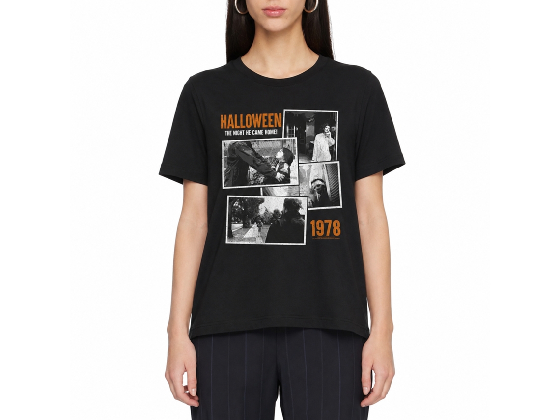 Rockinstone Halloween Memories Black Adult T-shirt Size:xl