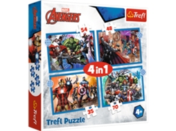 Puzzle 4 Em 1 Brave Avengers Trefl 34386 Trefl Puzzle