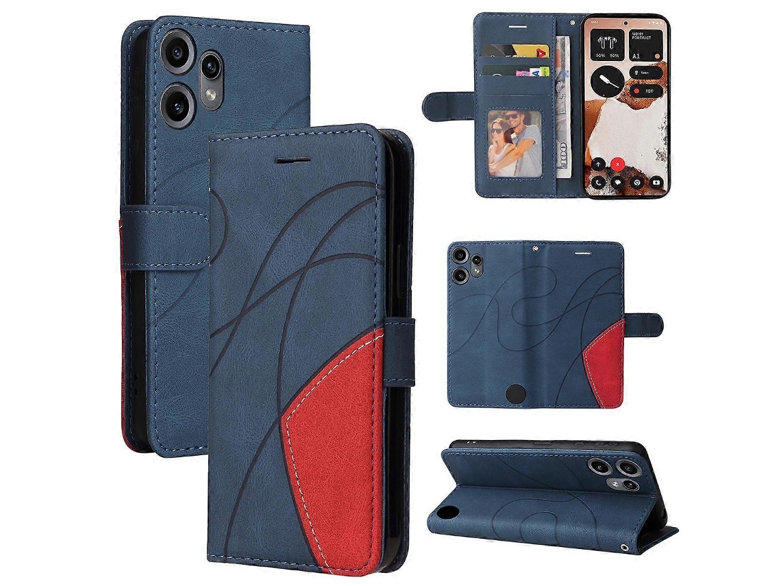 Capa De Celular Flip De Couro Bicolor Para Iphone 2 Pro Da Cmf.