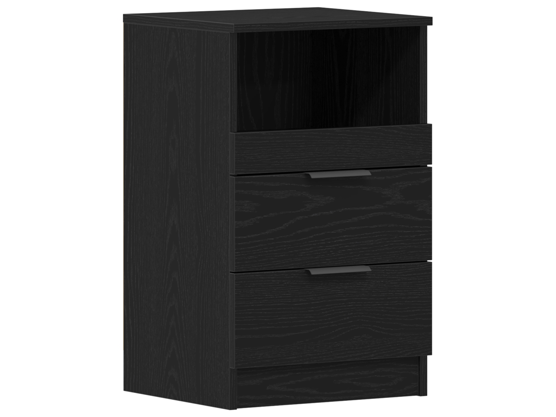 Conjunto 1 Armário De Cabeceira Vidaxl Preto Derivados De Madeira (40 X 35 X 65 Cm)