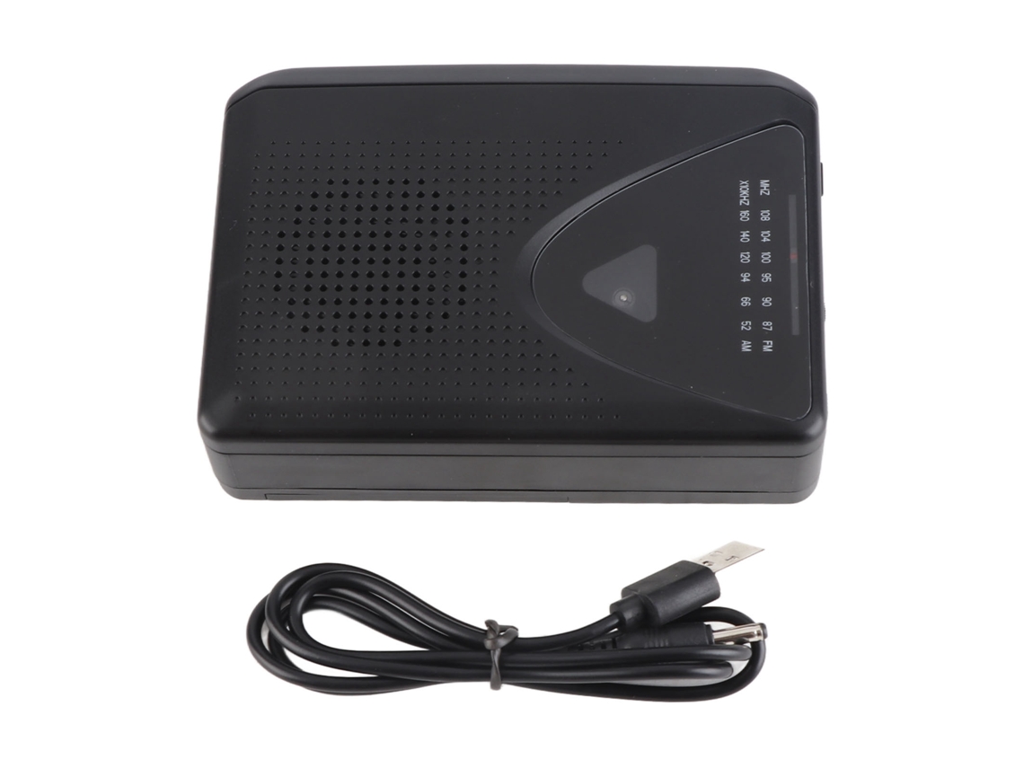 Reprodutor De Cassetes Portátil Com Rádio Fm Am Estéreo E Jack 3.5mm Para Uso Diário