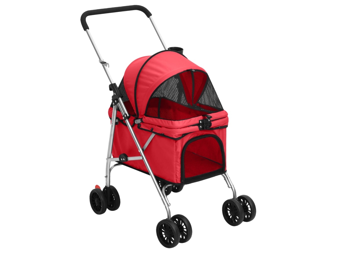 Vidaxl Carrinho Dobrável 76x50x100 Cm Tecido Oxford Vermelho
