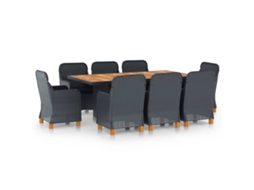 Outdoor Dining Set, Outdoor Dining Sets Vidaxl Cinzeto Rattan / Vime (n/a)