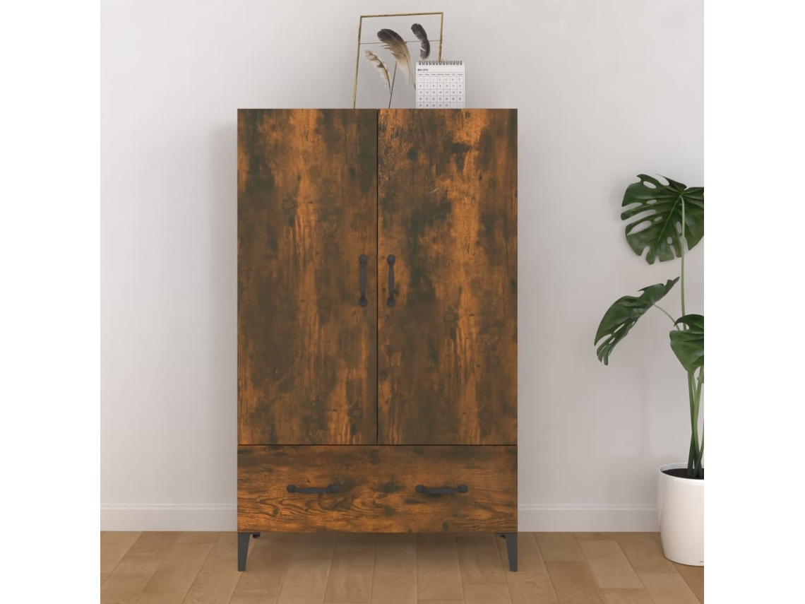 Armario alto 70x31x115 cm Madera procesada de roble ahumado