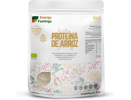 Suplemento Alimentar ENERGY FEELINGS Sabor De Proteína De Arroz Eco Baunilha (1 kg (Baunilha))