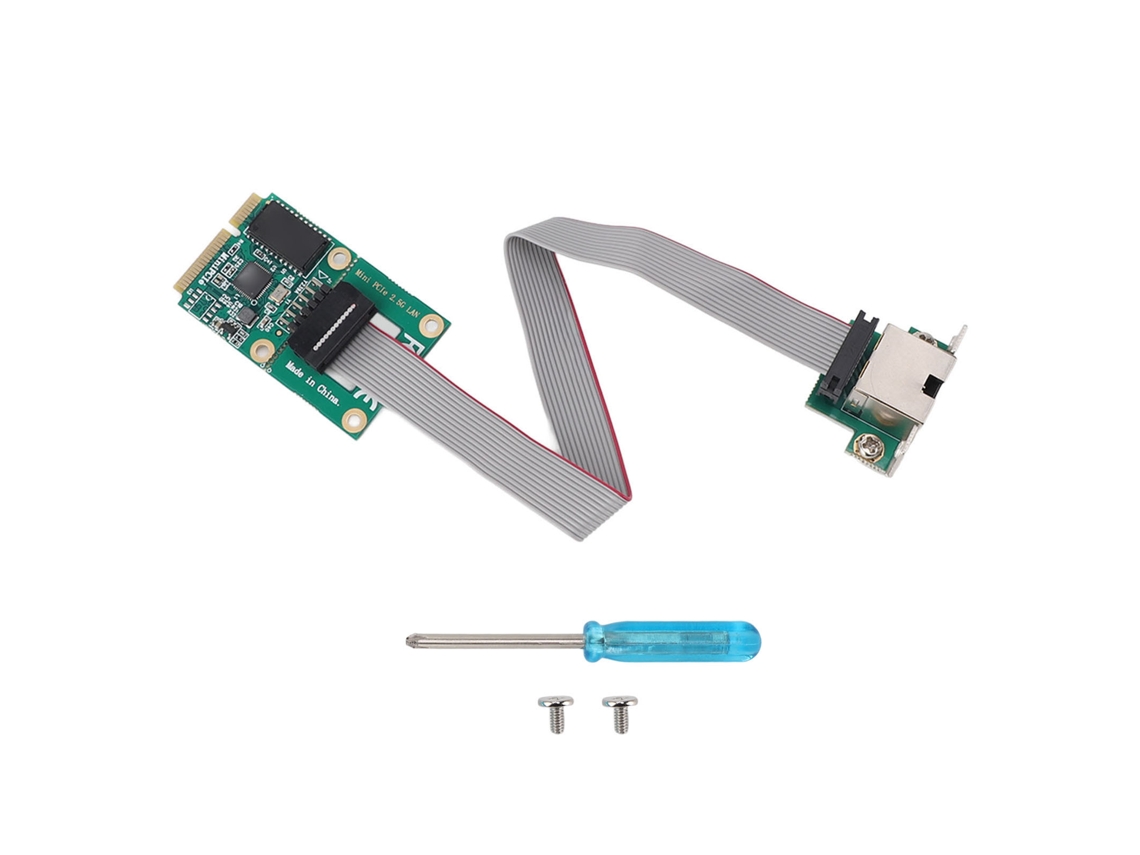 Cartão De Rede Mini Pcie 2.5g De Alta Velocidade E Estabilidade Adaptador Ethernet Rj45 Luz Dourada