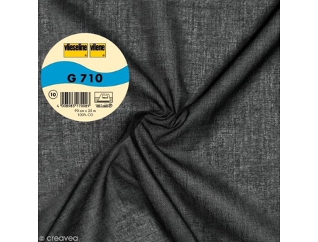 G710 Algodão Tecido Largura 90 Cm Preto Ao Metro Vlieseline (sob Medida)