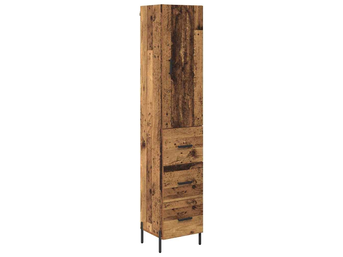 Conjunto 1 Aparador De Madeira Vidaxl Castanho Derivados De Madeira (34,5 X 34 X 180 Cm)