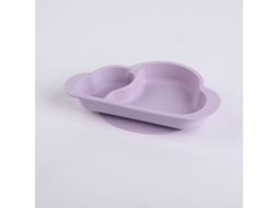 Prato De Silicone Para Bebé Forma De Nuvem Dividido Com Ventosa Prato Antiderrame Para Criança