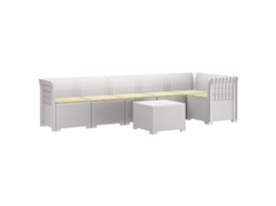 Maison Exclusive - Sofá De Jardim Para 6 Pessoas Com Almofadas Aparência De Rattan