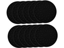 Tapetes antiderrapantes para carro (12 peças), acessórios estéticos, flocos