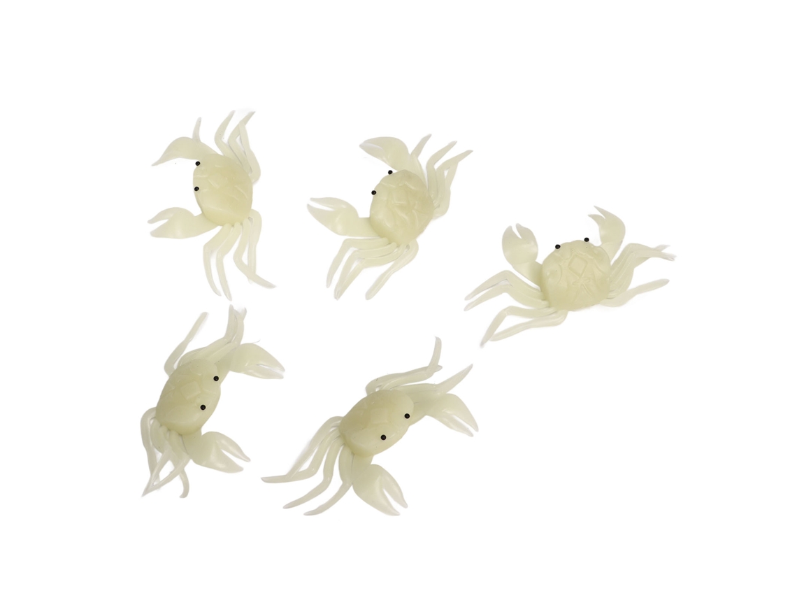 Isca Artificial de Caranguejo Luminosa Reutilizável 5pcs