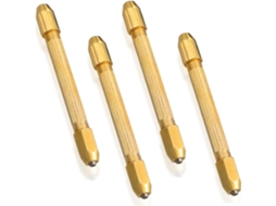 Kit De Mini Furadeira Manual 4 Peças Com Ponta Dupla Em Metal Dourado