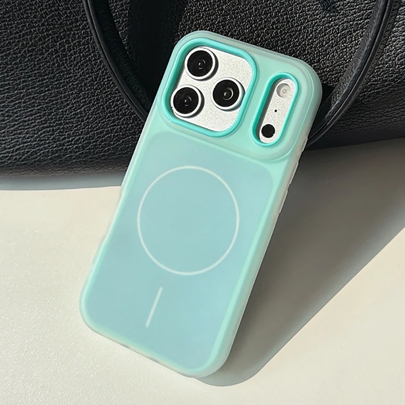(azul Turquesa Para Iphone 17 Pro) Capa Magnética De Celular Em Formato De Gelatina Nas Cores De Doces Para Iphone, Compatível Com Fixação Magnética.