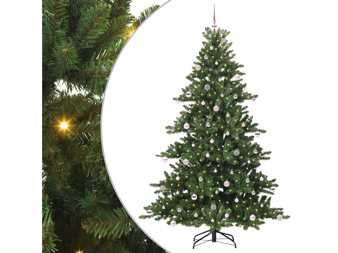 Conjunto 1 Árvore De Natal Artificial Vidaxl Verde Pvc (240 Cm)