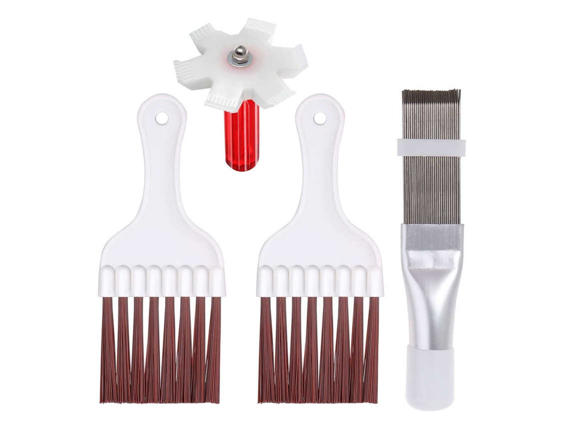 Conjunto De 4 Ferramentas De Limpeza Condicionador Condensador Refrigerador Evaporador Radiador