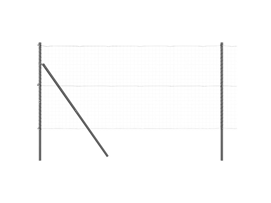 Conjunto 52 Poste De Cerca Vidaxl Cinzento Aço (190 Cm)