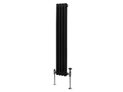 Radiador Vertical Tradicional De 2 Colunas Em Aço Carbono Preto Com Alta Eficiência 1500x202mm