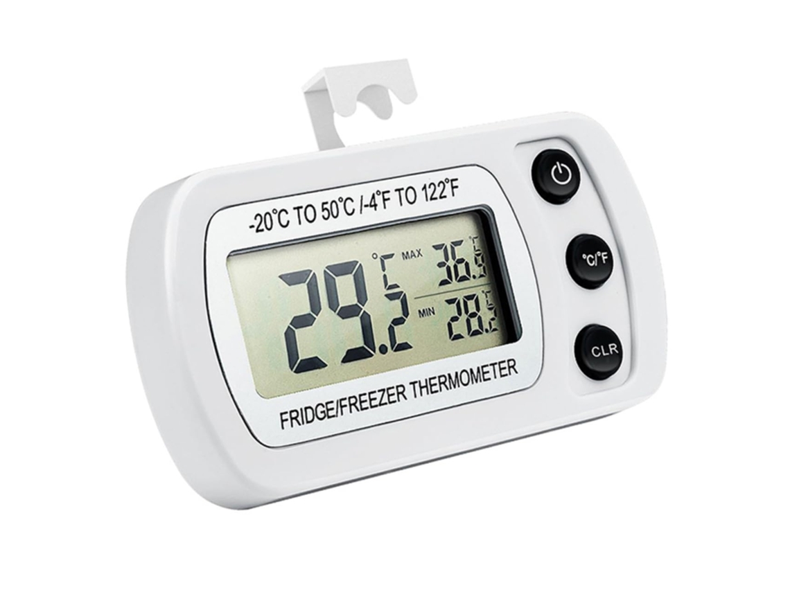 Lurelia Termo-higrómetro Com Sensor, 2 Unidades, Para Frigorífico E Congelador, Alta Precisão, Visor Lcd, Sem Fios, Impermeável