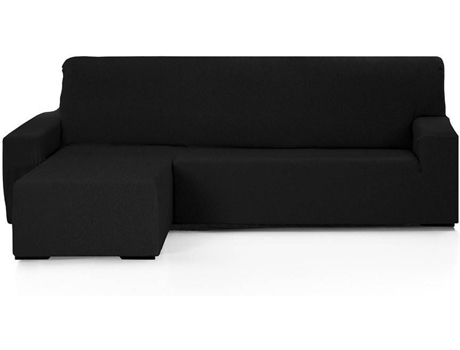 Capa de Sofá Chaise Longue TODOPARAMICASA Emilia Preto (Braço Esquerdo Curto - 240 cm)