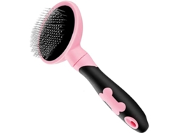 Pente Para Cães E Gatos Com Cabelo Longo E Curto- Escova De Grooming Rosa