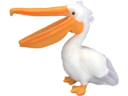 Pássaro De Pelúcia Branco Em Formato Peixe Comprido, Enfeite Para