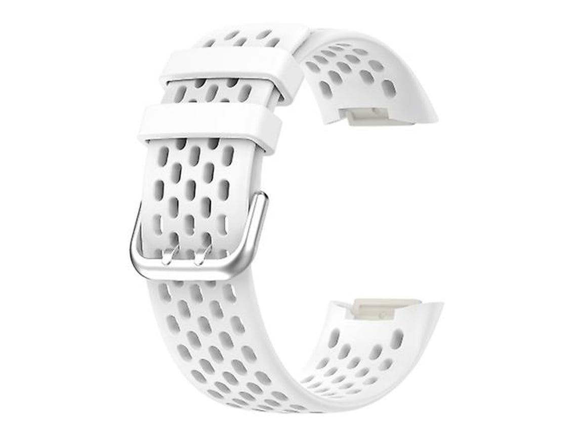 Lurelia Pulseira De Silicone Branca, Compatível Com Fitbit Charge 5, Acabamento Moderno