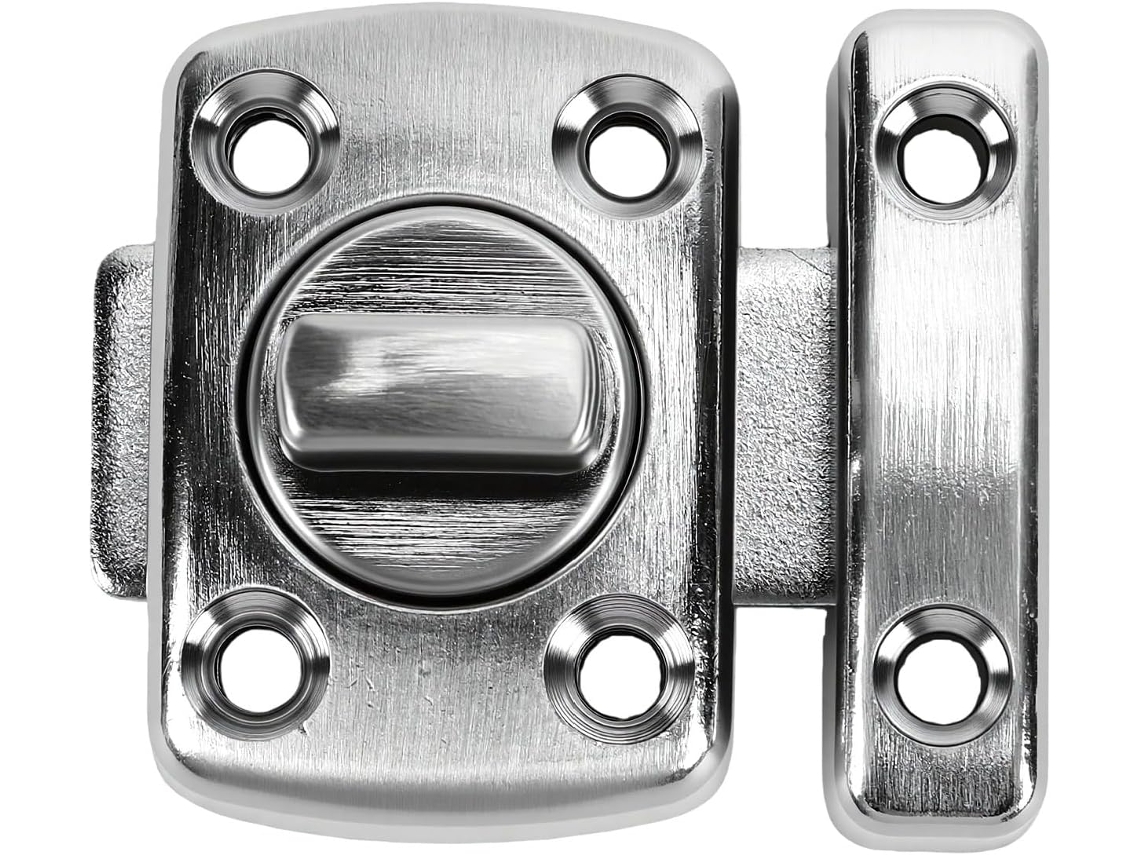 Fechadura De Porta Alomejor Heavy Duty Com Trinco Deslizante 180° Em Liga Zinco Maior Segurança Casa Fuso