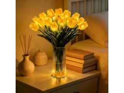 Conjunto De 15 Luminárias Radiantes E Românticas Em Formato Tulipa Com Fita, Flores Artificiais De Led Iluminação