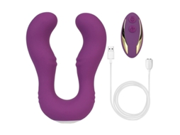 Vibrador De Massagem De Cabea Dupla Com Controle Remoto Sem Fio Para Mulheres (roxo) Yizhood