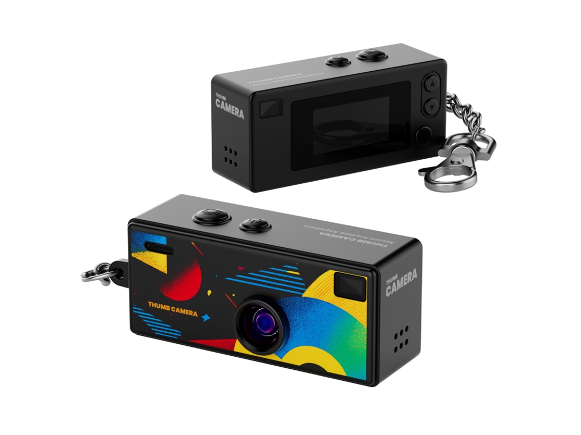 Mini Câmera Retrô 1080p MDUG ultracompacta com Flash preto 8g