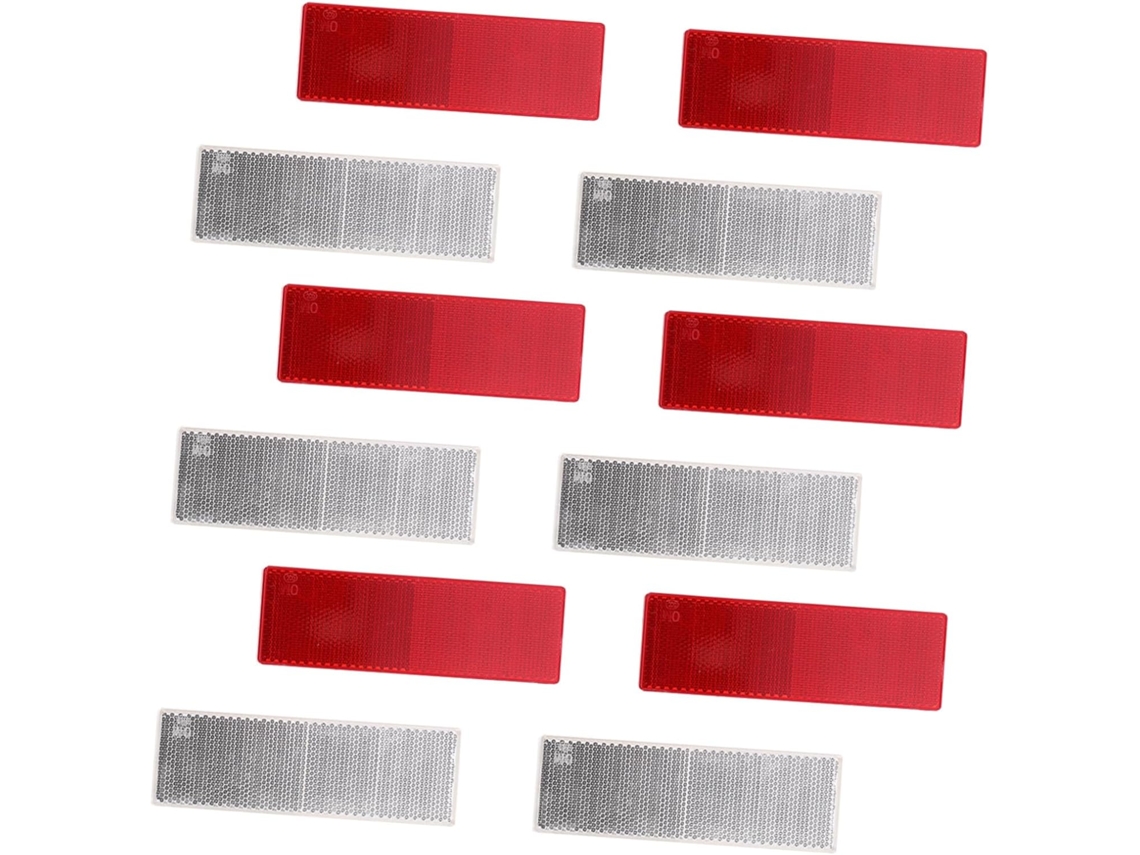 Refletores Adesivos Direcionais De Plástico Vermelho E Branco Para Semáforos.