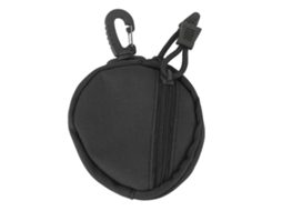 Bolsa para moedas masculina com zíper grande capacidade multifuncional lona preta S/MARCA