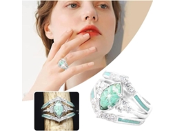 2026 anel de Prata Esterlina com Turquesa Natural e Diamantes Joalheria Simples e Moderna Acessório Popular Presente Ideal