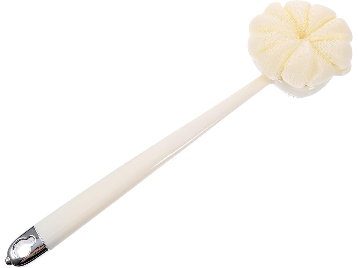 Limpeza de banheiro com Cabo Longo, feito de PP e ABS, para esfoliação e limpeza das costas.